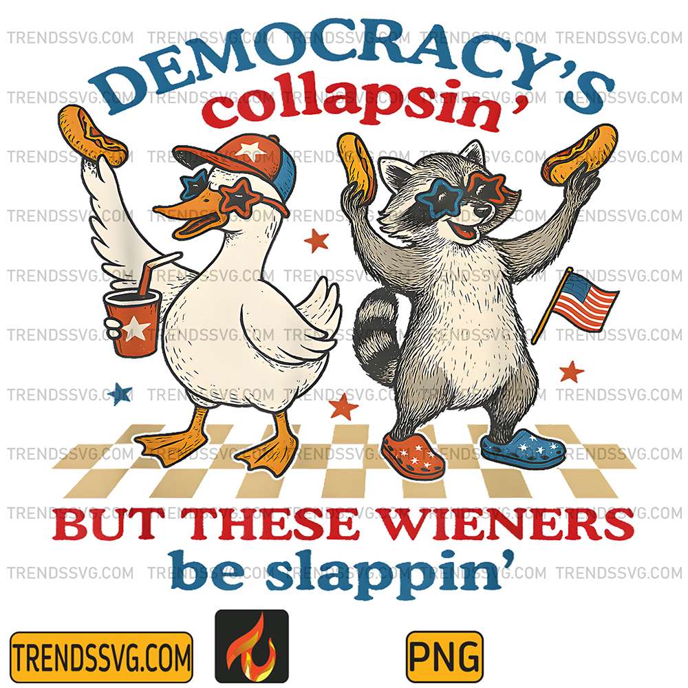 Hot-Dog-Democracy-s-Collapsing-4th-July-Raccoon-Goose-Png