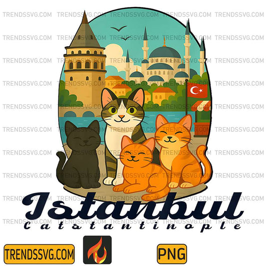 Istanbul-Catstantinople-City-Of-Cats-Png