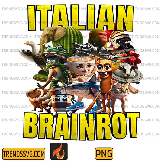 Italian-Brainrot-All-Chracters-Yellow-Png