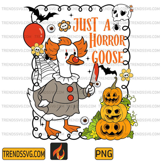 Just-A-Horror-Goose-Funny-Pennywise-Goose-Halloween-Frame-Png