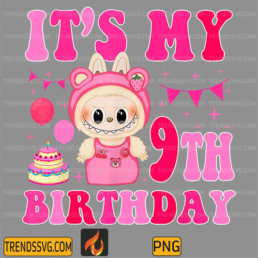 Labubu-It-s-My-9th-Birthday-Png