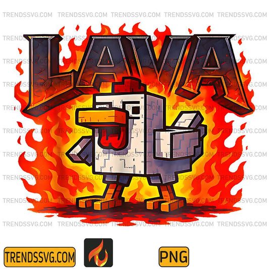 Lava-Chicken-Pixel-Game-Png
