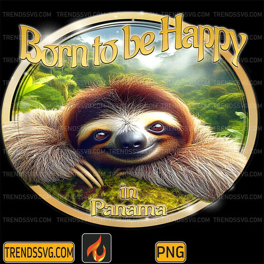 Lazy-Sloth-Born-To-Be-Happy-In-Panama-Png