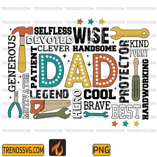 Legend-Cool-Best-Wise-Selfless-Handsome-Dad-Png