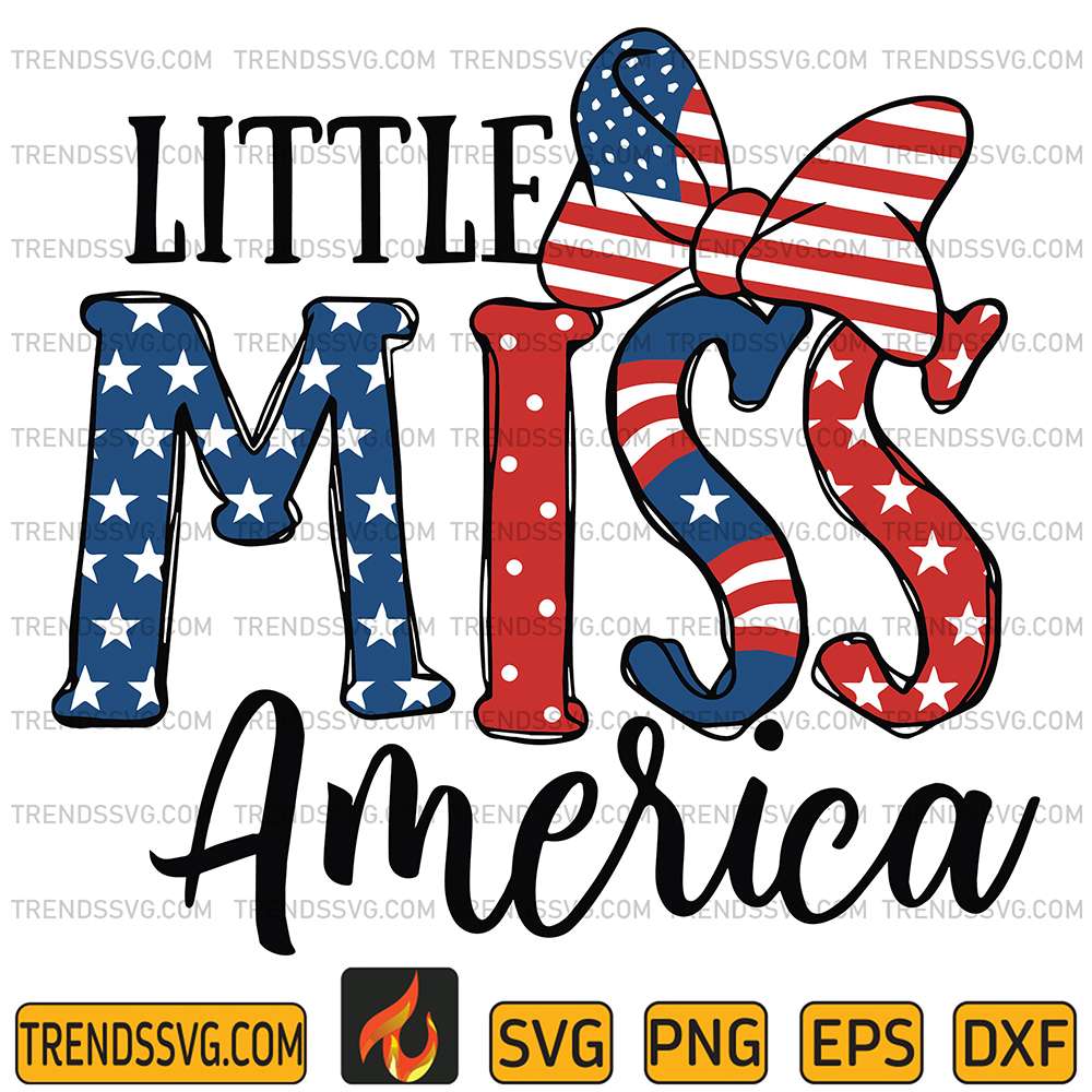 Little-Miss-America-4th-Of-July-Svg