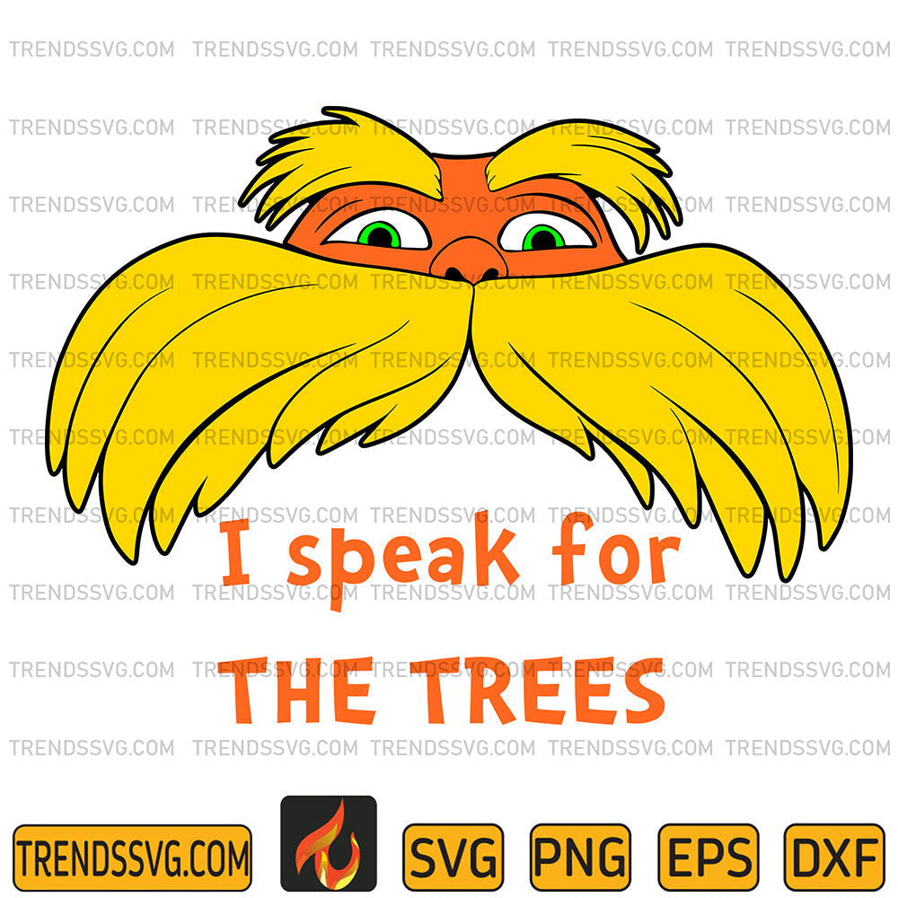 LoraxFaceISpeakForTheTreesSvg