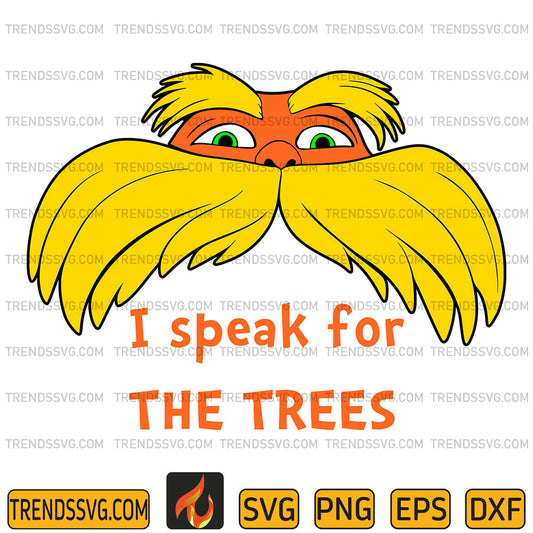 LoraxFaceISpeakForTheTreesSvg