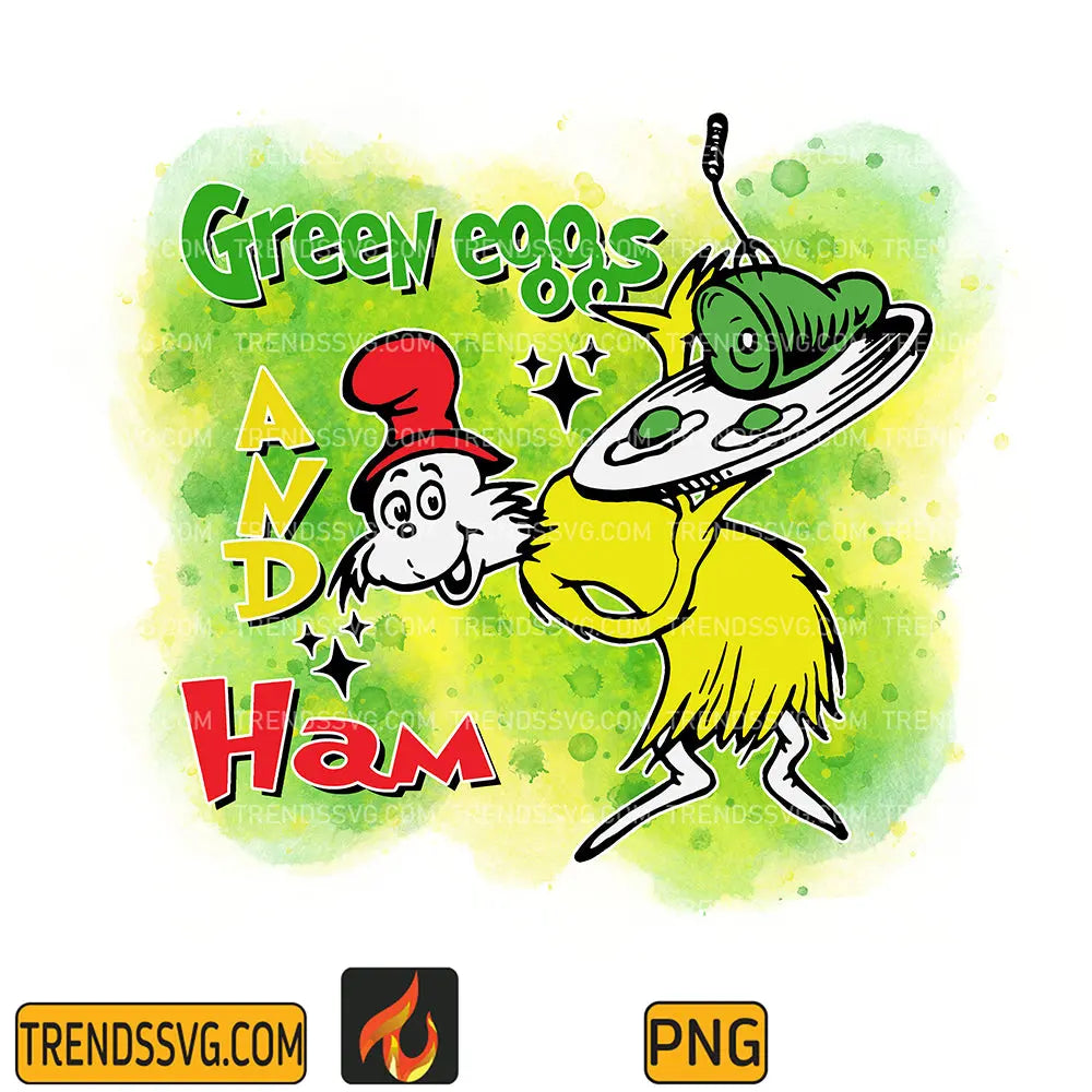 Dr Seuss Green Eggs and Ham Png TRENDSSVG