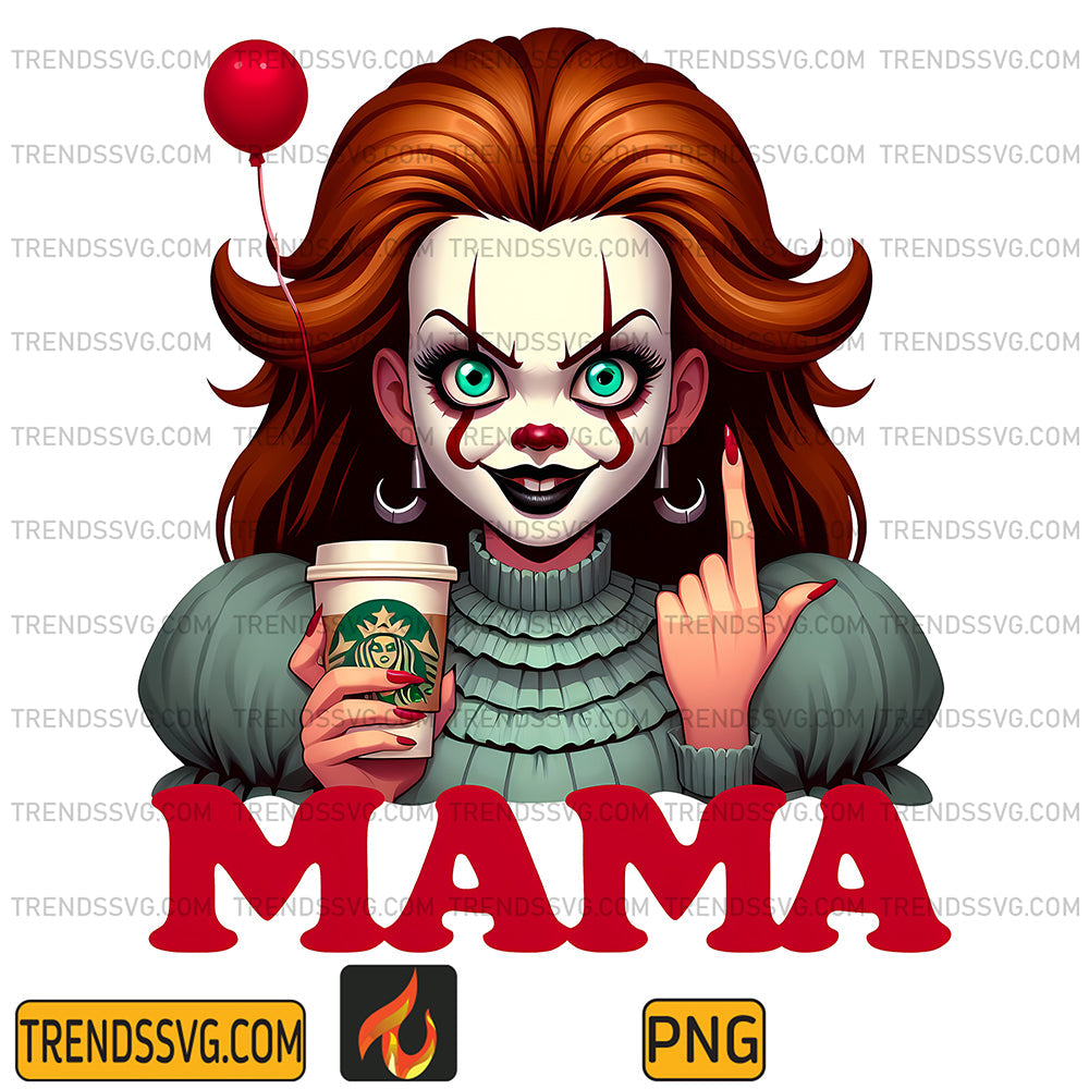 MamaCoffeeStarbucksHorrorPennywisePng_1