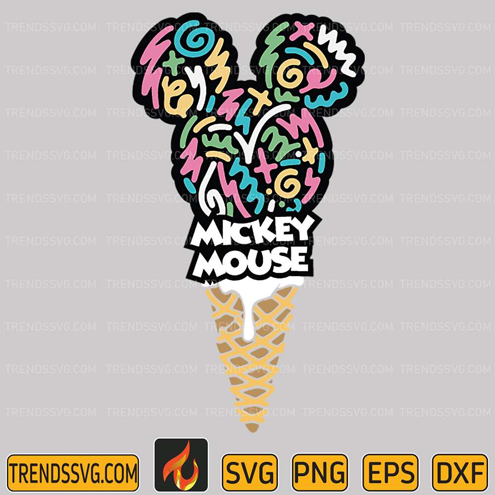 Mickey-Ice-Cream-Colorful-Svg