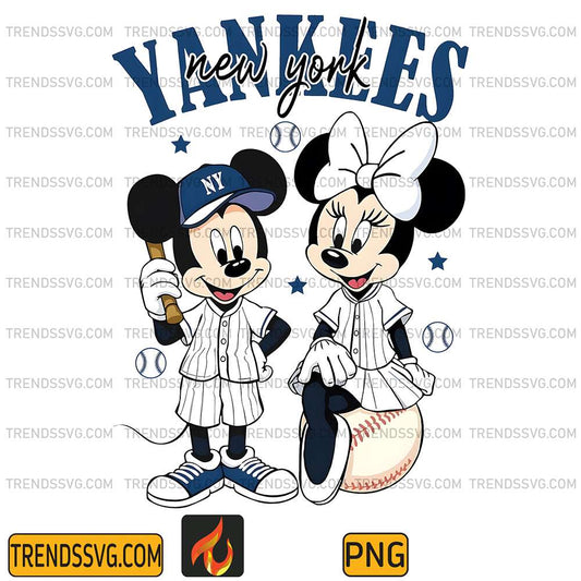Mickey-Minnie-Yankees-New-York-Baseball-Png