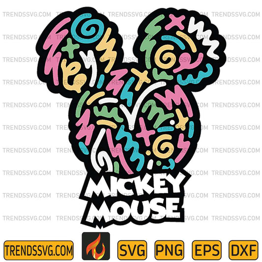 Mickey-Mouse-Colorful-Head-Svg