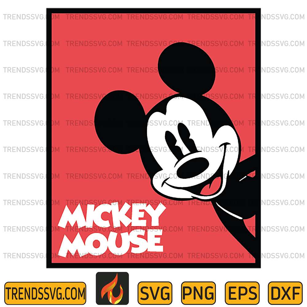 Mickey-Mouse-Frame-Red-Svg