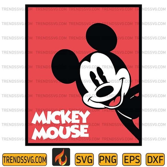 Mickey-Mouse-Frame-Red-Svg