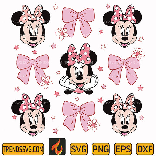 MinnieCoquettePinkBowSvg