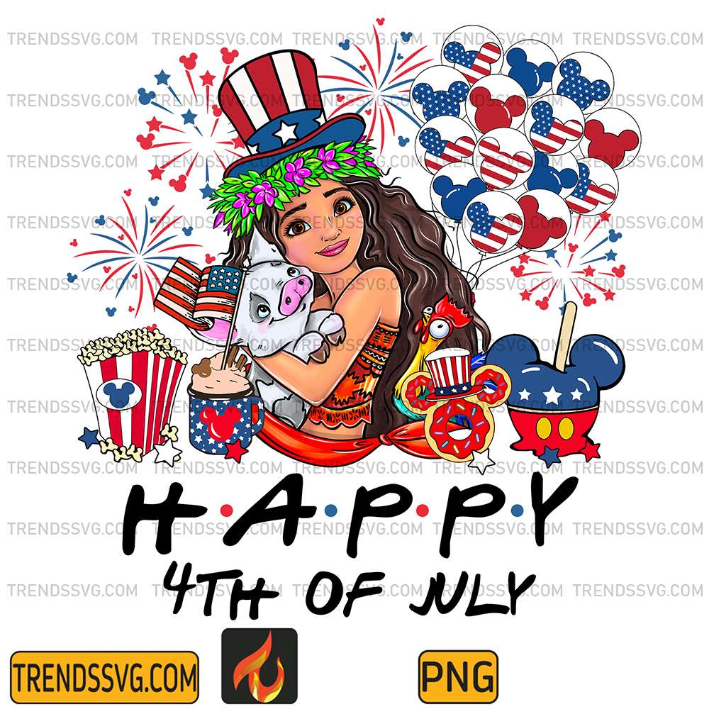 Moana-America-Happy-4th-Of-July-Png