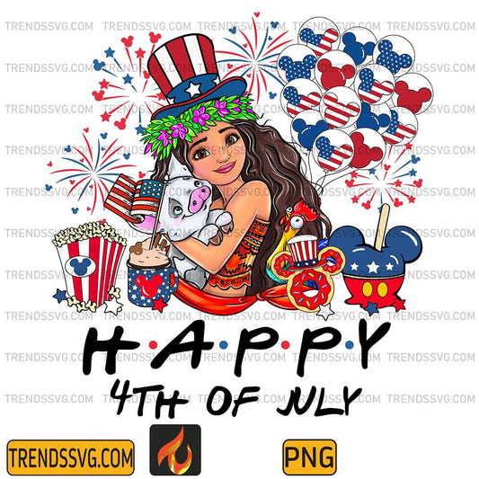 Moana-America-Happy-4th-Of-July-Png