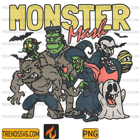 Monster-Mash-Halloween-Party-Characters-Png