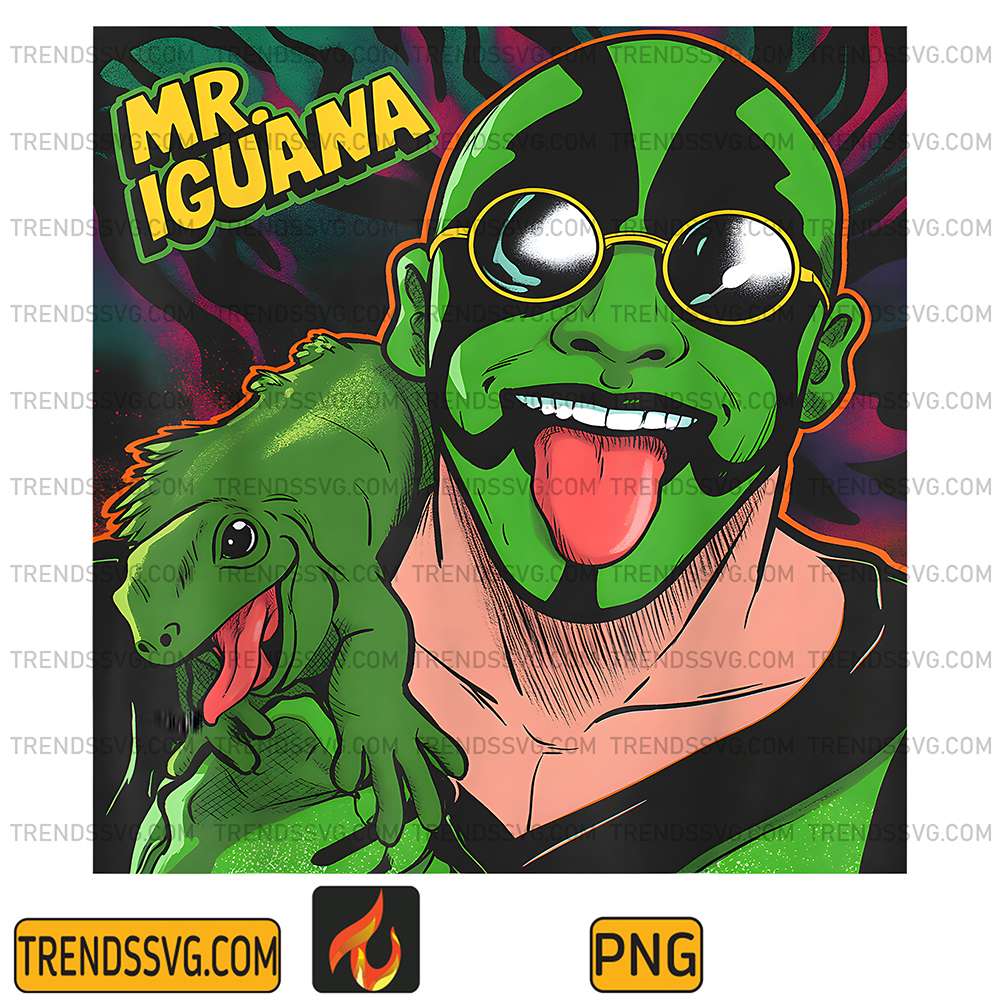 Mr-Iguana-Tongue-Out-Funny-Lizard-Wrestler-Cartoon-Png