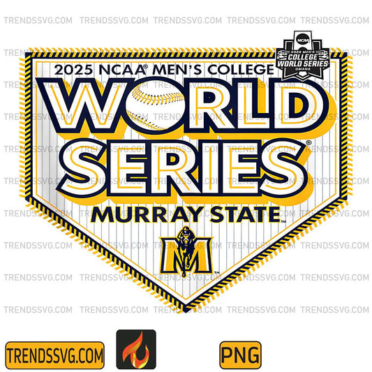 Murray State Racers CWS 2025 Baseball College World Series Png TRENDSSVG