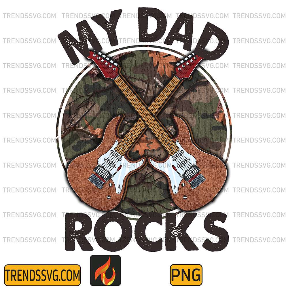 My-Dad-Rocks-Guitar-Png
