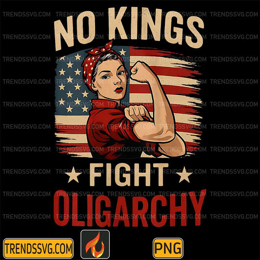No-Kings-Fight-Oligarchy-Patriotic-4th-Of-July-Girl-Png