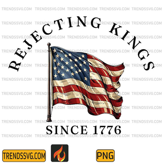 No-Kings-In-America-We-The-People-Resist-USA-Flag-4th-July-Png