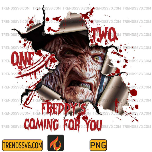 One-Two-Freddy-s-Coming-For-You-Horror-Character-Halloween-Png