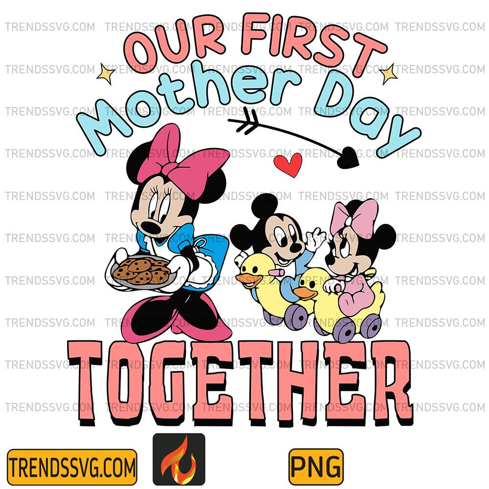 Out-First-Mother-Day-Together-MInie-With-Mickey-Png