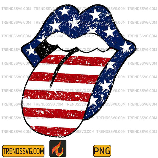 Patriotic-Rolling-Stones-America-Flag-Png