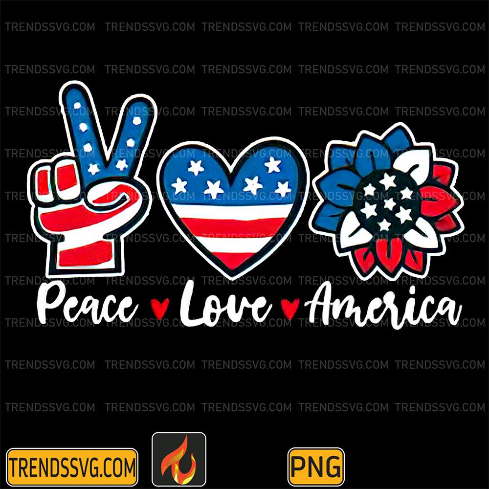Peace-Love-America-4th-Of-July-Png