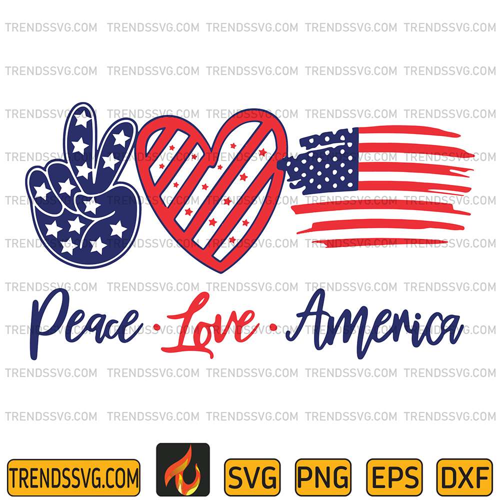 Peace-Love-America-4th-Of-July-Svg