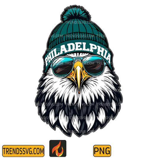 PhiladelphiaFootballEagleHeadBeaniePng