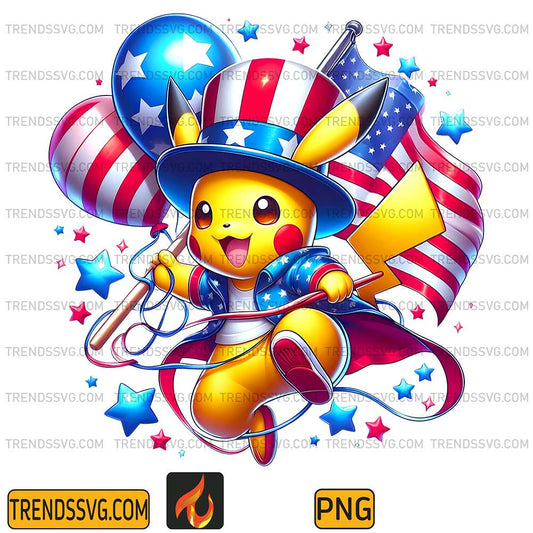Pikachu-America-4th-Of-July-Png