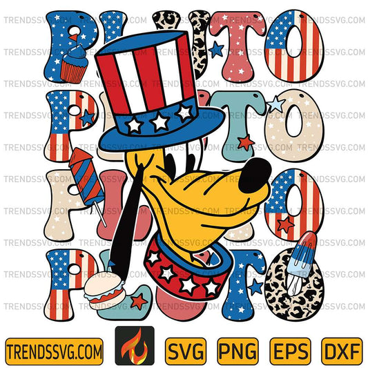 Pluto-American-4th-Of-July-Svg