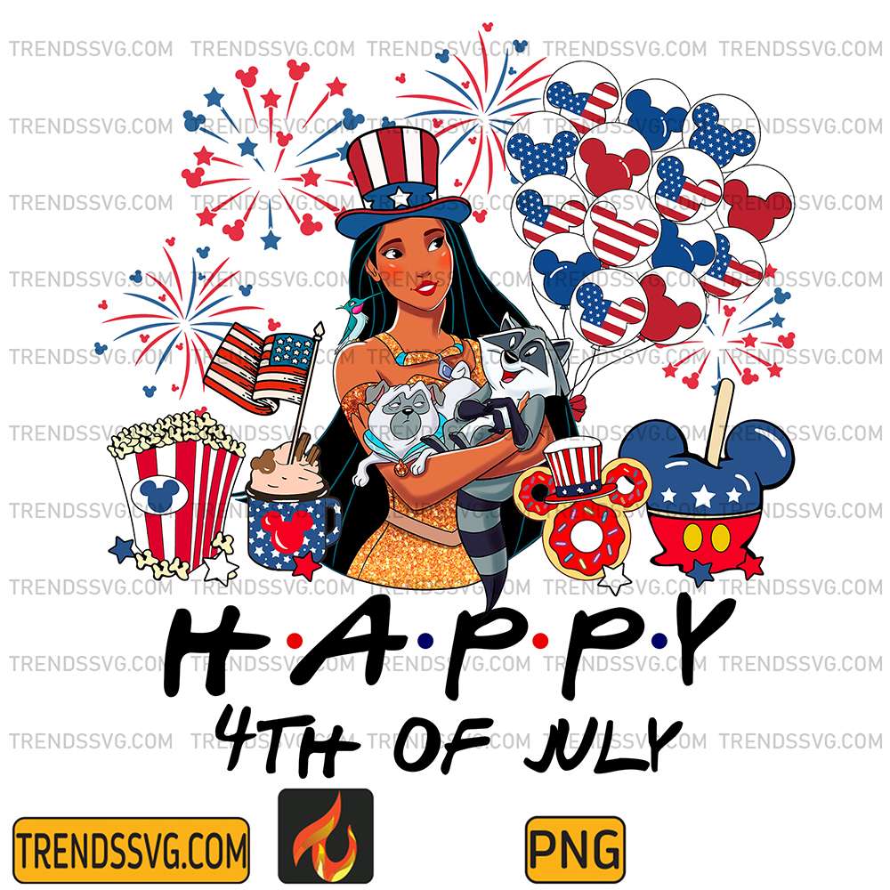 Pocahontas-America-Happy-4th-Of-July-Png