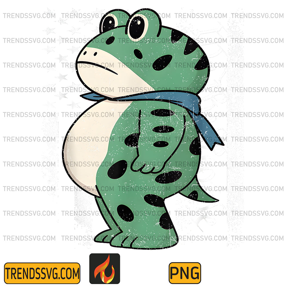 Portland-Frog-Protest-Patriotic-America-Flag-Vintage-Png