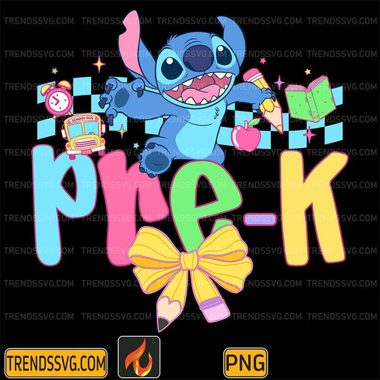 Pre-K Stitch Back To School Png TRENDSSVG