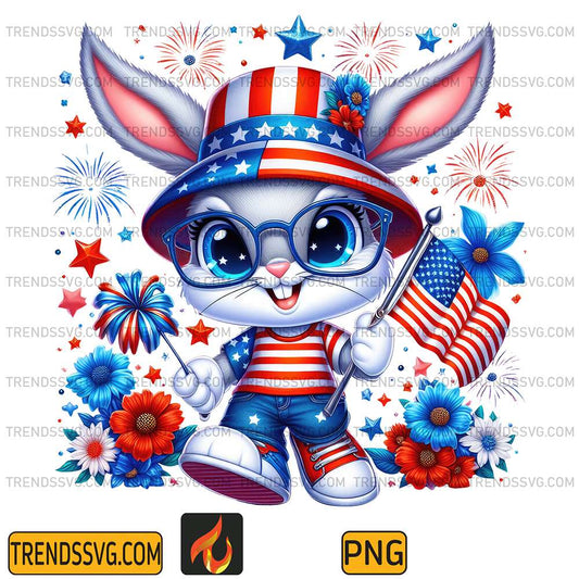 Rabbit-America-4th-Of-July-Png