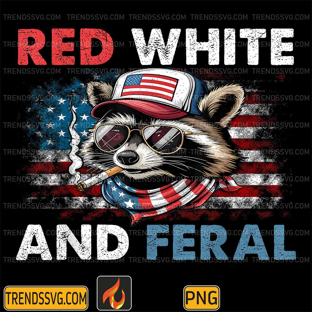 Raccoon-4th-Of-July-Patriotic-Flag-Red-White-And-Feral-Png