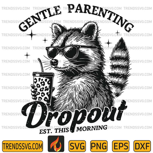 Raccoon-Gentle-Parenting-Dropout-Est-This-Morning-Svg