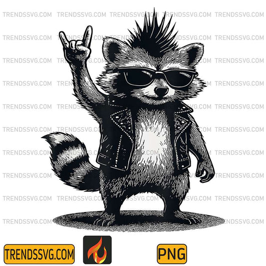 Raccoon-Rock-Music-Png