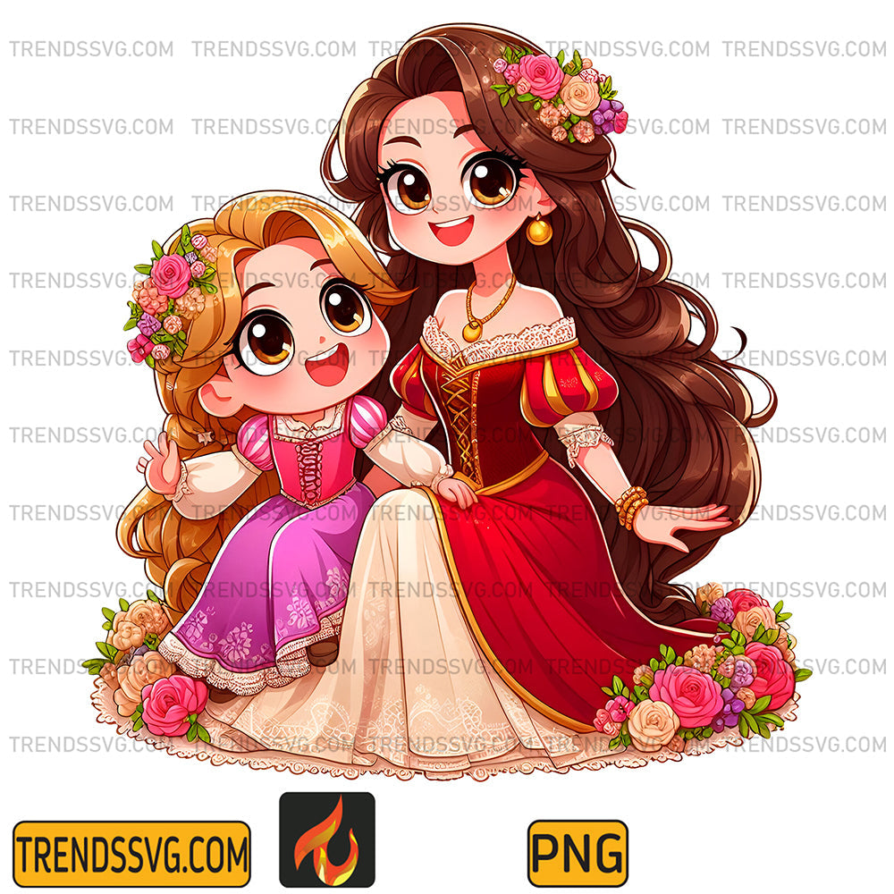 RapunzelMomAndDaughterPrincessPng
