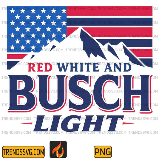 Red-White-And-Busch-Light-4th-Of-July-Png-3