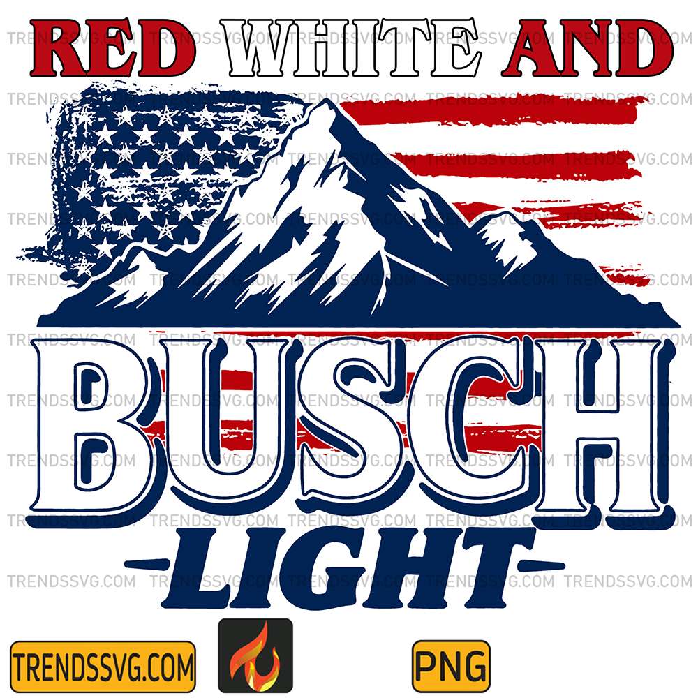 Red-White-And-Busch-Light-4th-Of-July-Png