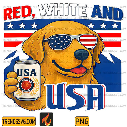 Red-White-And-Dog-USA-Flag-4th-Of-July-I-Need-Beer-Png