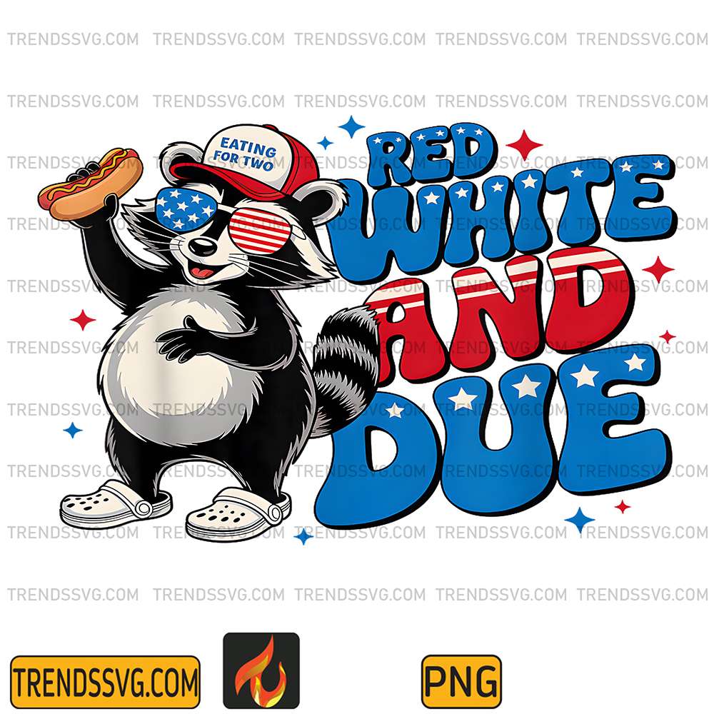 Red-White-And-Due-4th-Of-July-Raccoon-Png