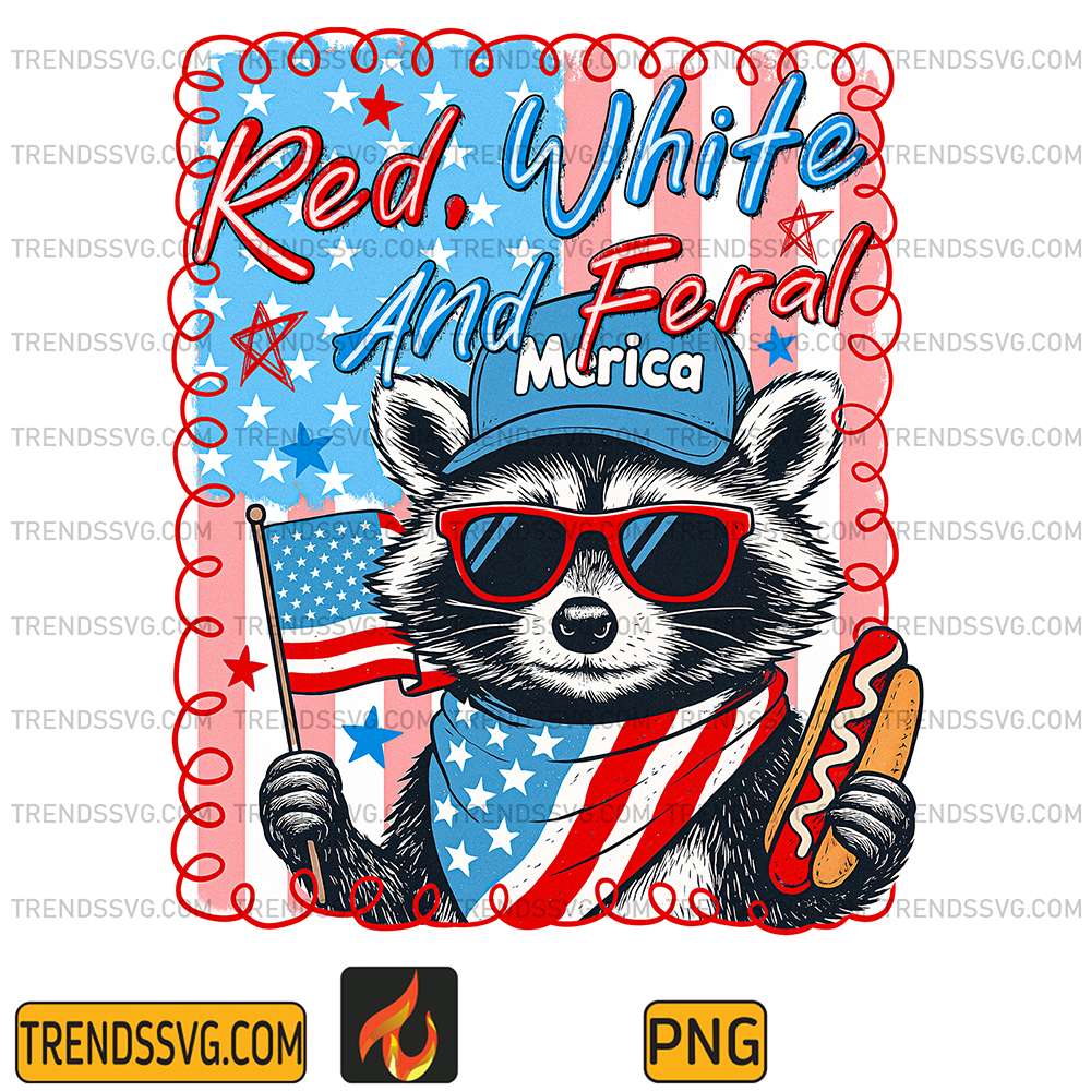 Red-White-And-Feral-Raccoon-Png