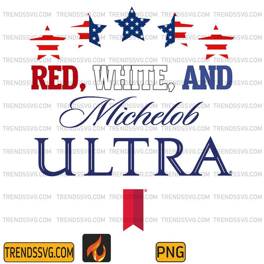 Red-White-And-Michelob-Ultra-Flag-With-Pocket-Png