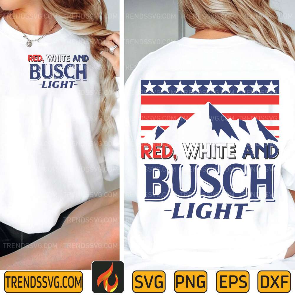 Red-White-and-Busch-Light-Svg
